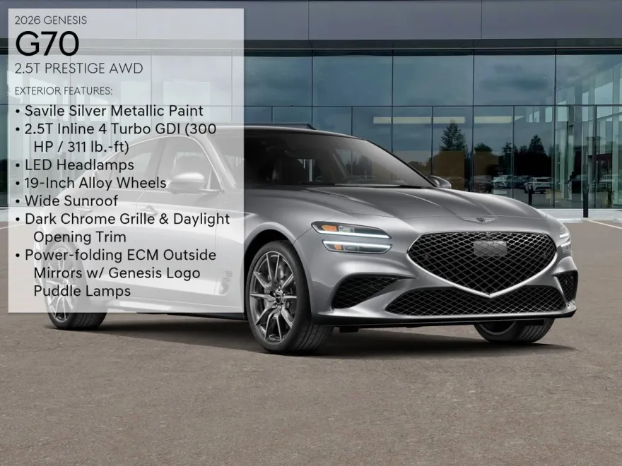 2026 Genesis G70 2.5T Prestige AWD photo 3