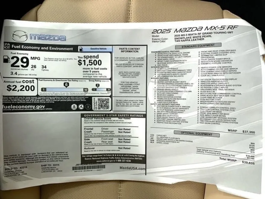 2025 Mazda MX-5 Miata Miata RF Grand Touring photo 41