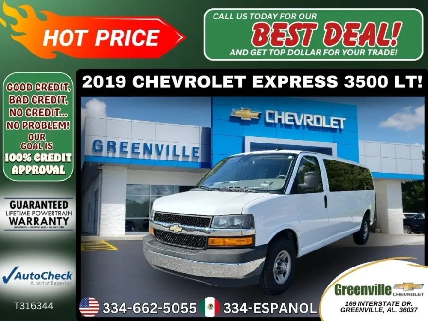 2019 Chevrolet Express Passenger 3500 LT photo 1