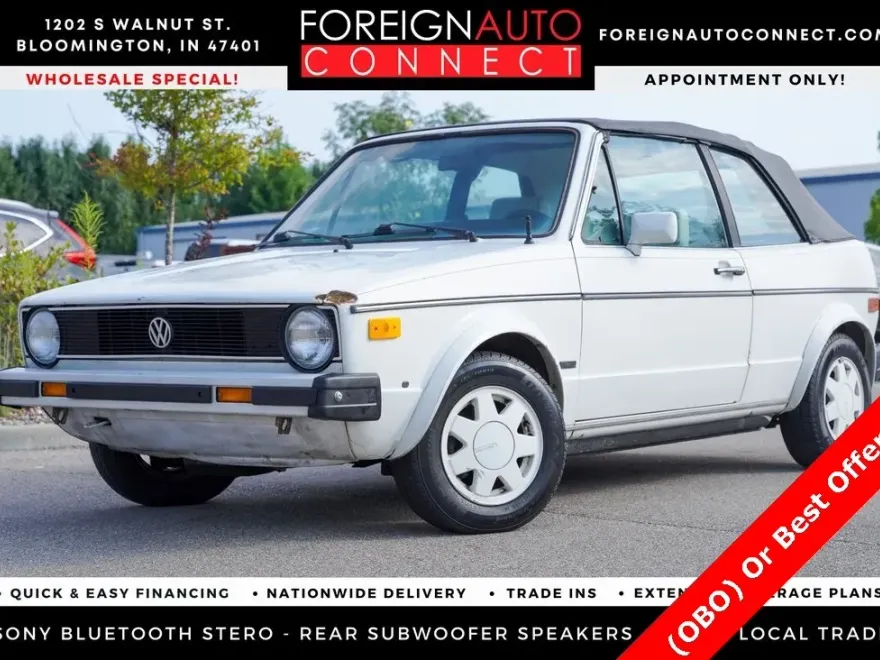 1987 Volkswagen Cabrio Base photo 1