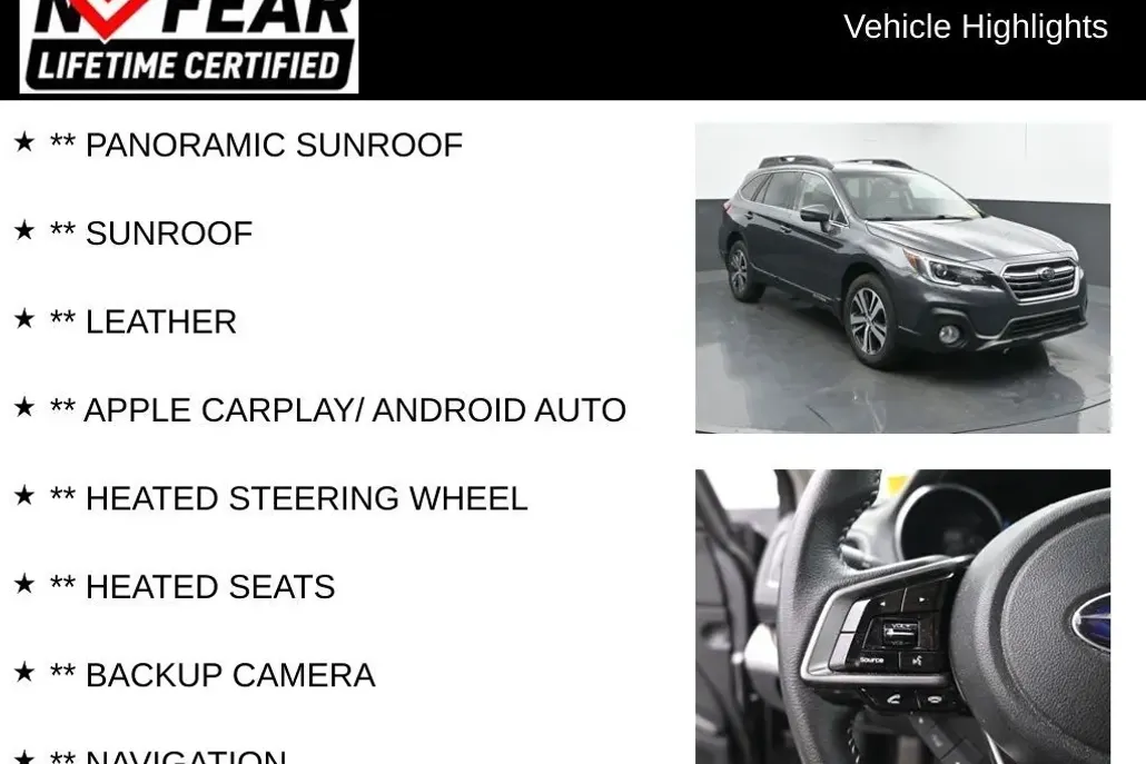 2019 Subaru Outback 2.5i Limited photo 1