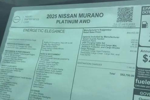 2025 Nissan Murano Platinum photo 3