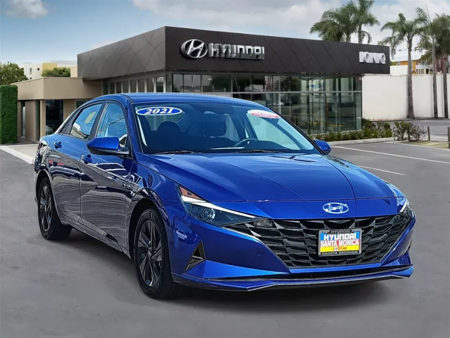 2021 Hyundai Elantra Hybrid Blue photo 1